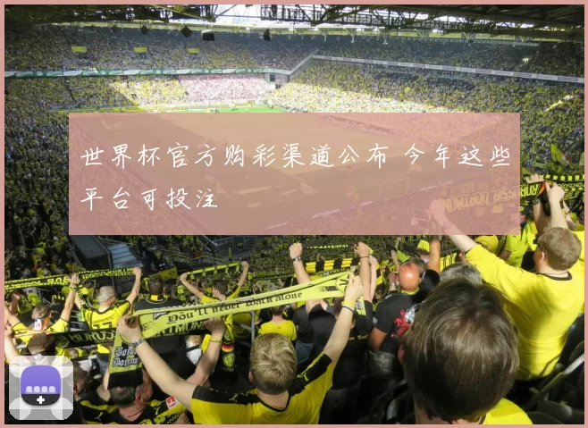 世界杯官方购彩渠道公布 今年这些平台可投注