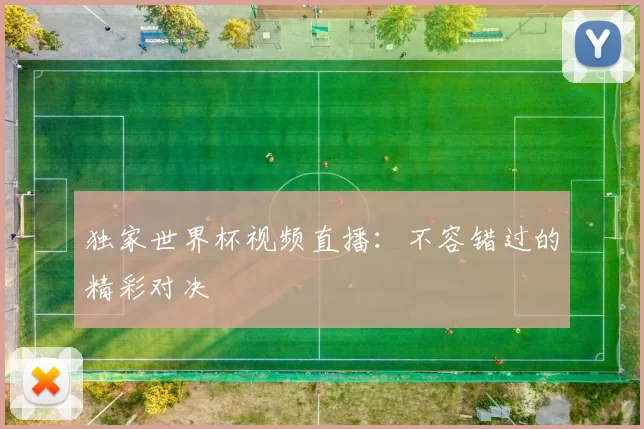 独家世界杯视频直播:不容错过的精彩对决